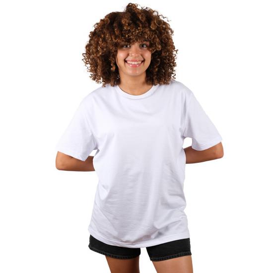 Unisex Oversize Tshirt Beyaz Renk