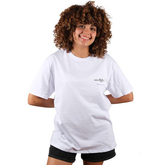 Unisex Oversize Tshirt Kalbinin Sesi Beyaz Renk